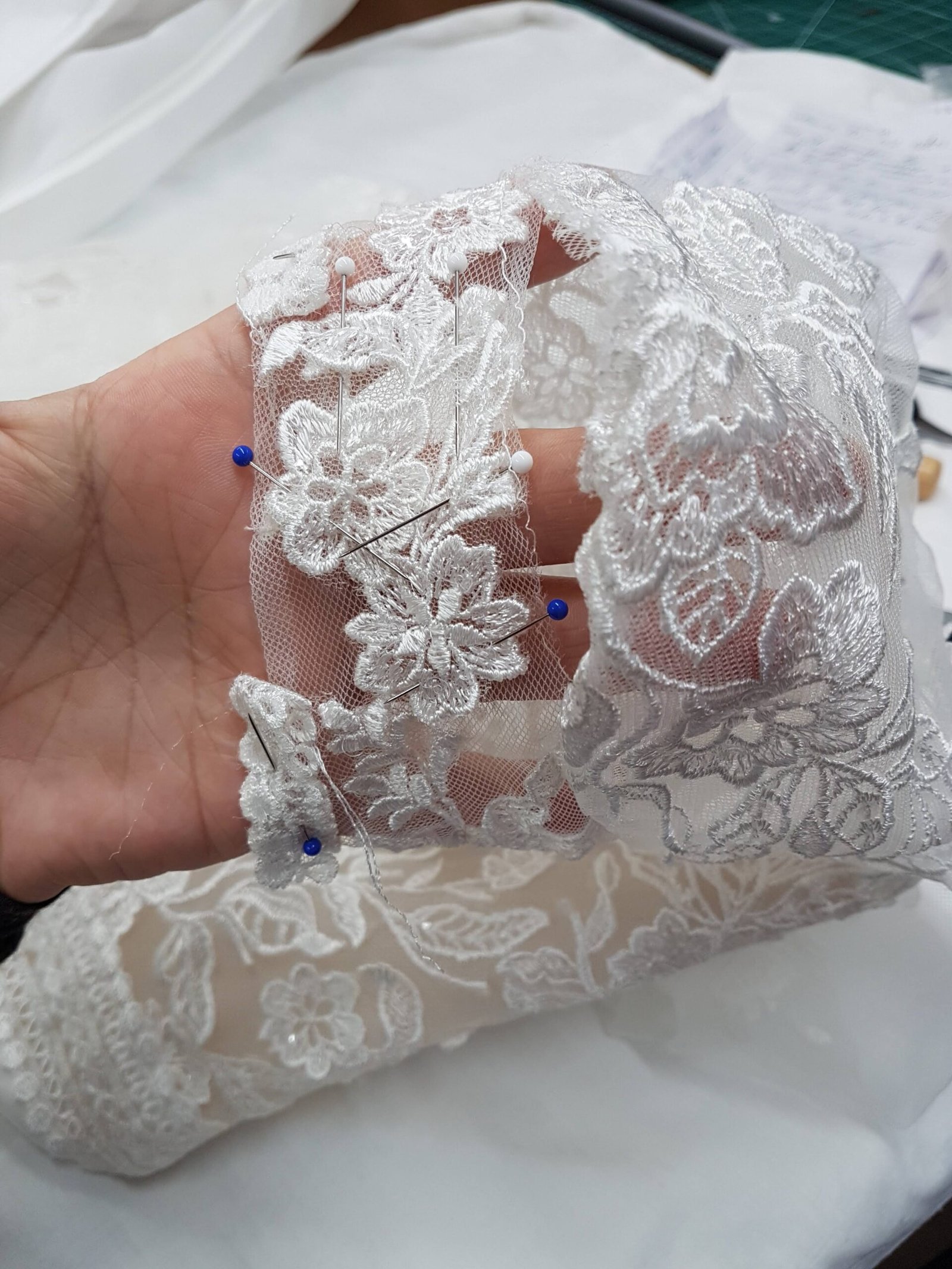 bridal lace and dress alteration