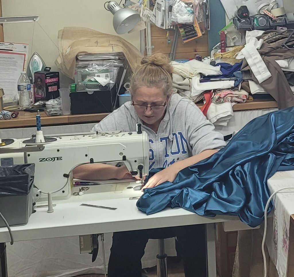 dressmaker sewing